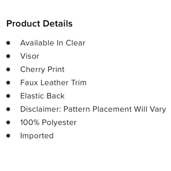 FashionNova | cherry 🍒 visor - Picture 4 of 4